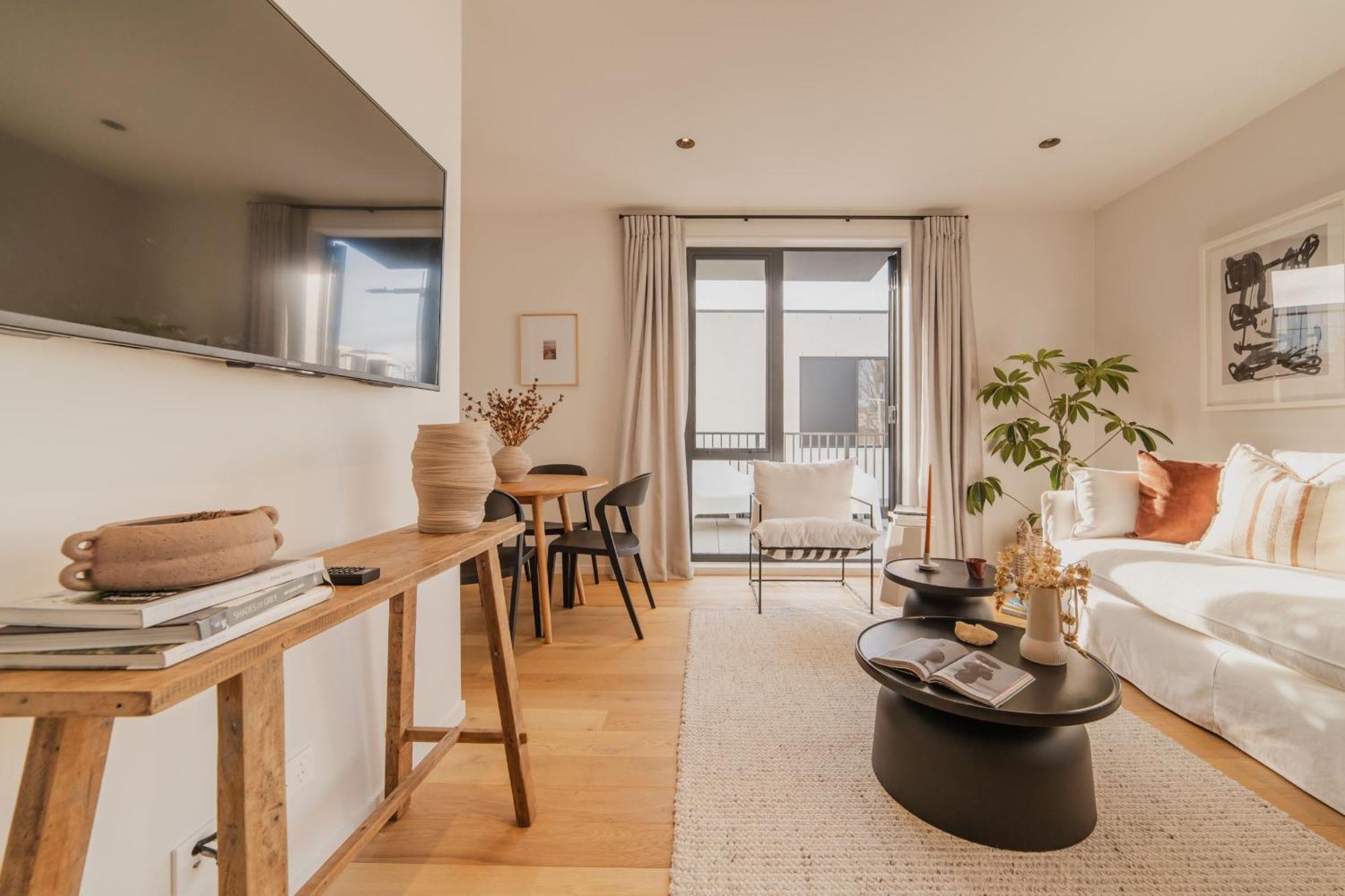 Chic And Contemporary Living At Cambridge Terrace Villa Christchurch Eksteriør bilde