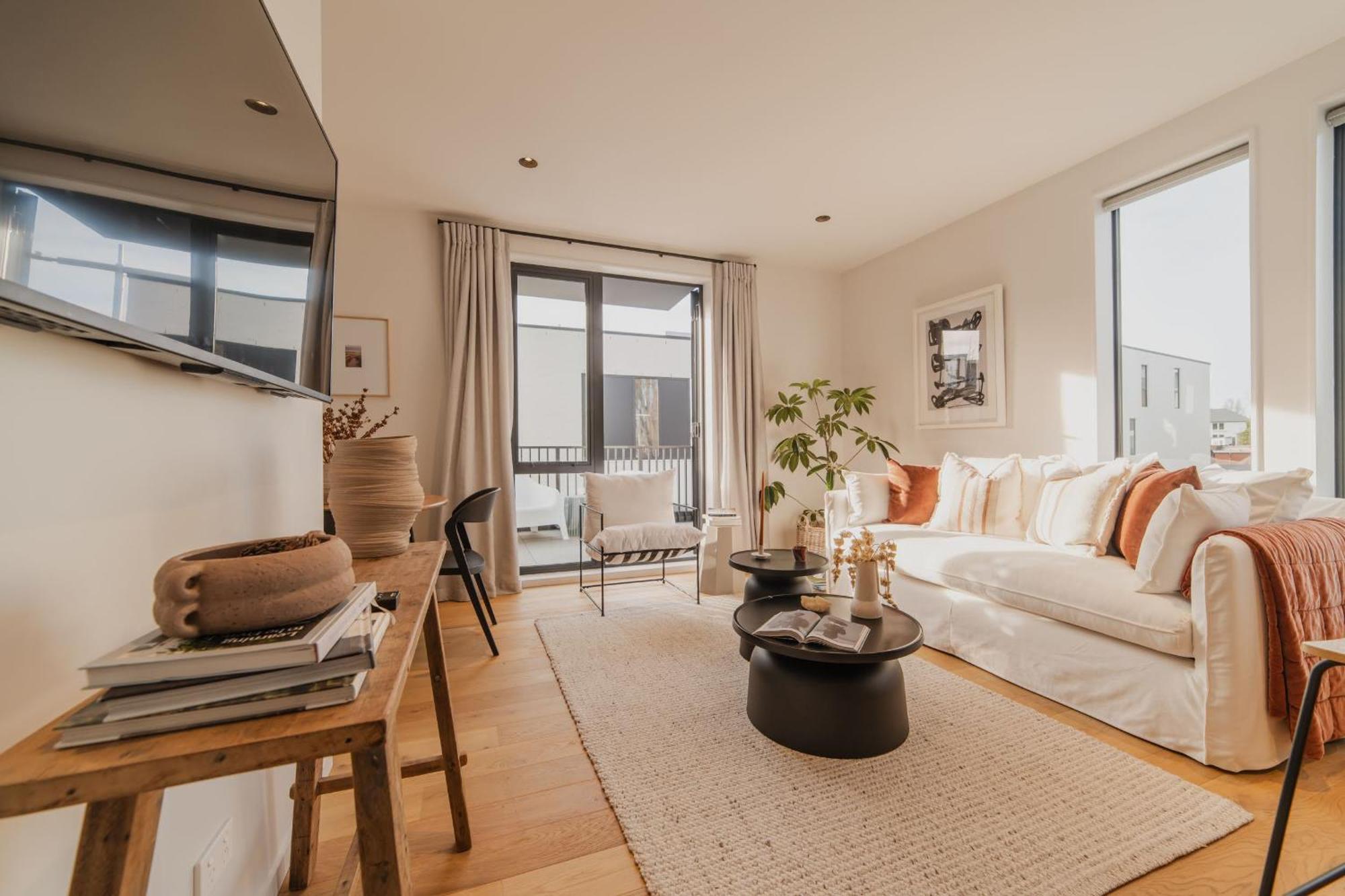 Chic And Contemporary Living At Cambridge Terrace Villa Christchurch Eksteriør bilde