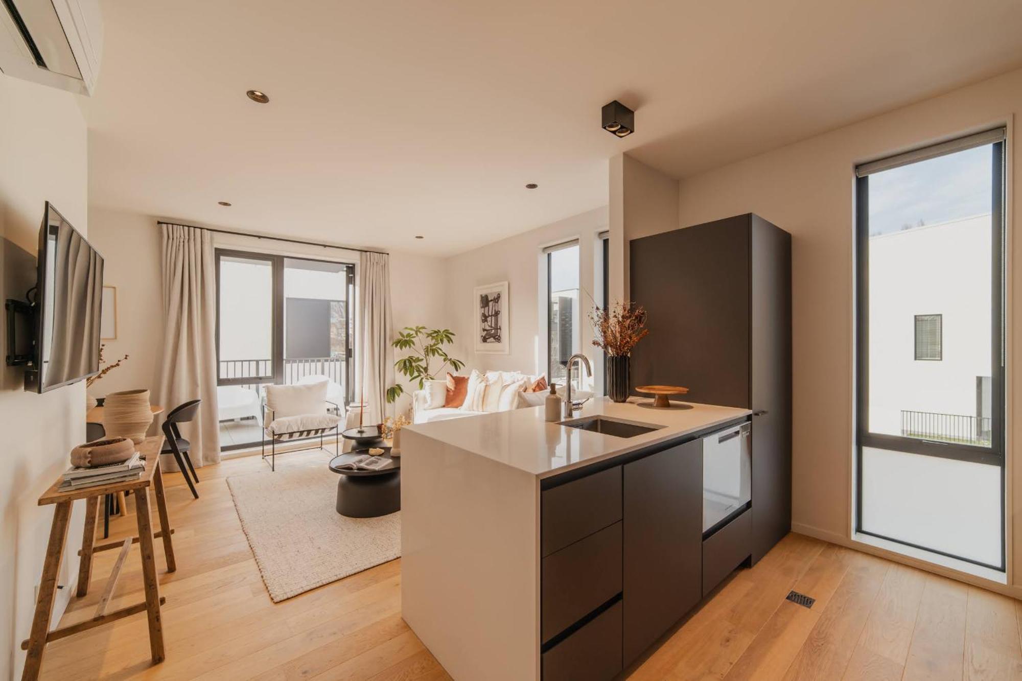 Chic And Contemporary Living At Cambridge Terrace Villa Christchurch Eksteriør bilde