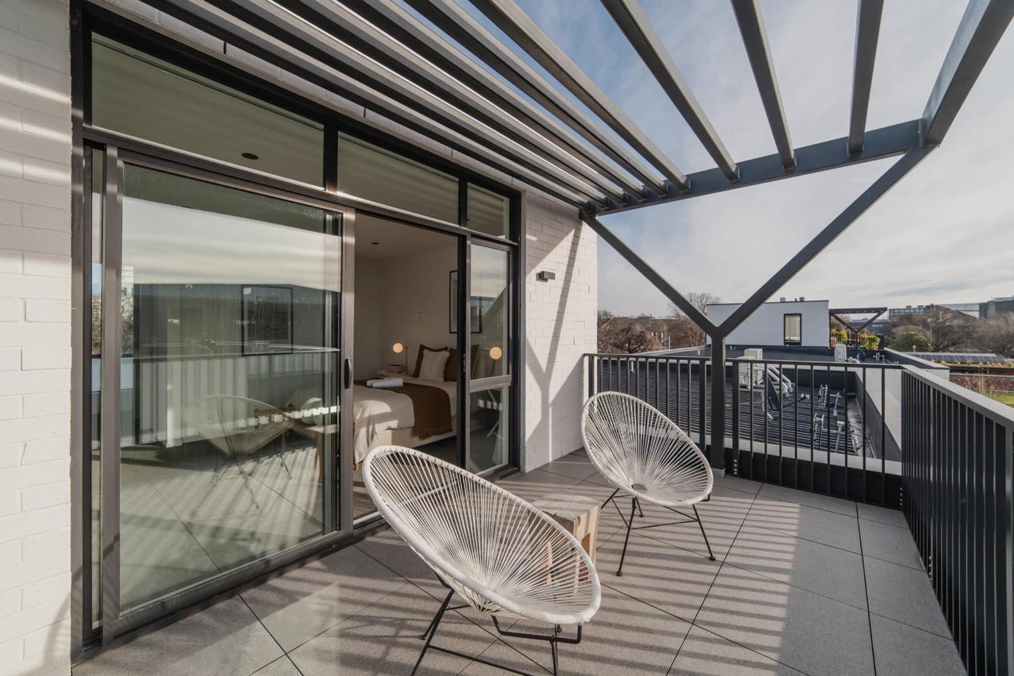 Chic And Contemporary Living At Cambridge Terrace Villa Christchurch Eksteriør bilde