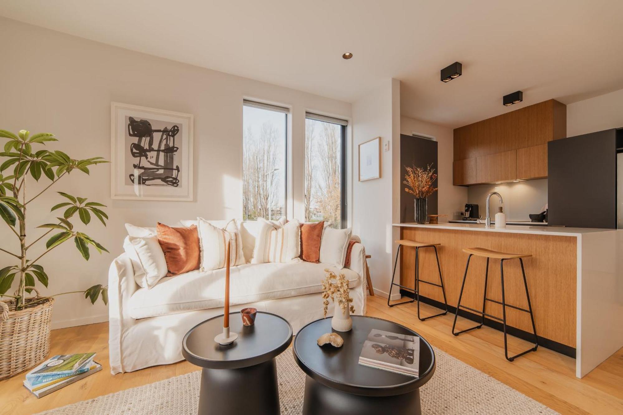 Chic And Contemporary Living At Cambridge Terrace Villa Christchurch Eksteriør bilde
